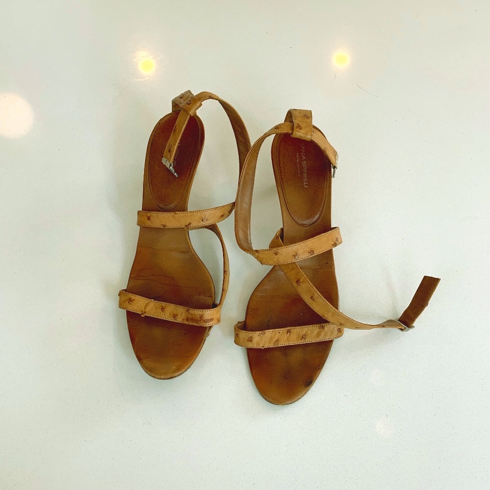 Vero Cuoio "Tania Spinelli" Ostrich Heels